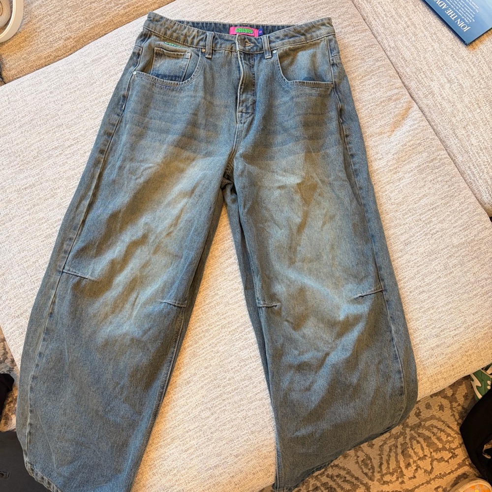 Empyre Blue Wide-Leg Jeans